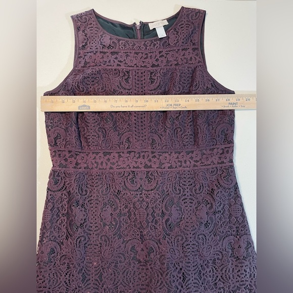 LOFT Elegant 14 Lace Midi Dress in Rich Purple GUC - Picture 4 of 6